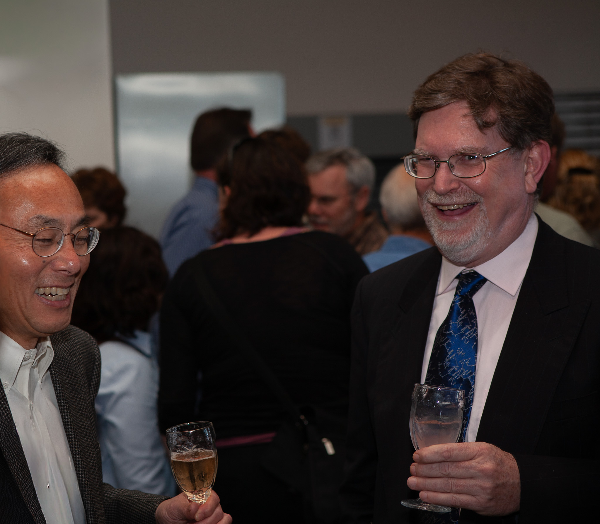 Click to enlarge Dr. George Smoot and Dr. Steven Chu